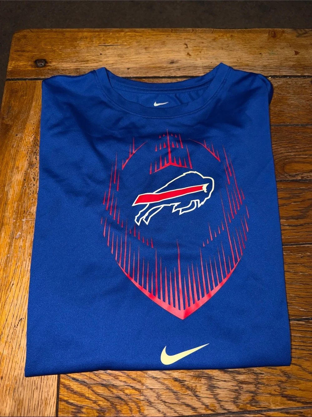 Nike Kids Blue Buffalo Bills Graphic Tee with Red & White Logo